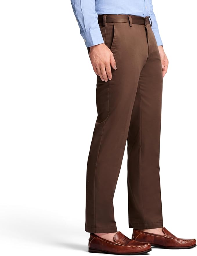 IZOD Men's American Chino Flat-Front Straight-fit Pants