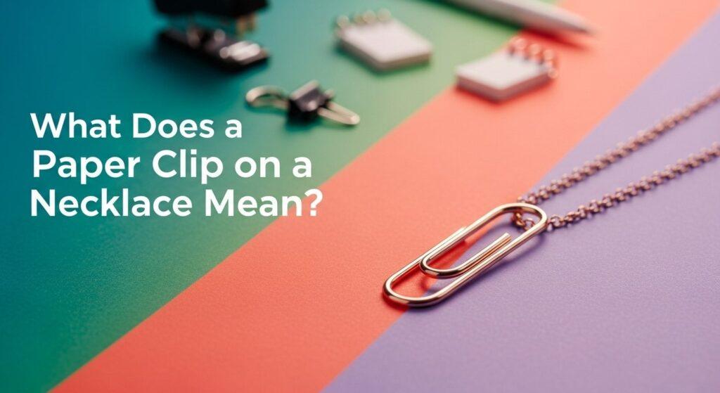 What Does a Paper Clip on a Necklace Mean