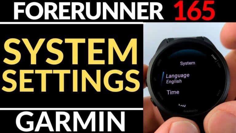 How To Change GPS Settings Garmin Forerunner 165