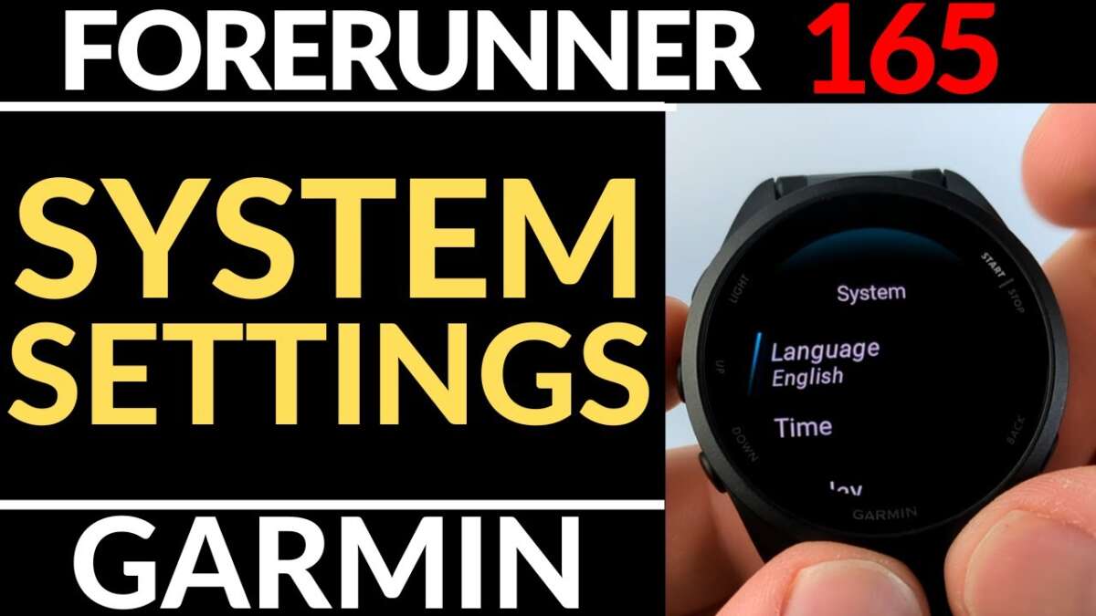 How To Change GPS Settings Garmin Forerunner 165