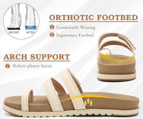 KuaiLu Womens Slides Sandals With Plantar Fasciitis Review