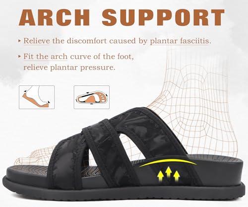 COFACE Womens Slide Sandals With Arch Support Review