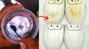 How To Take Out Yellow Stains On White Shoes