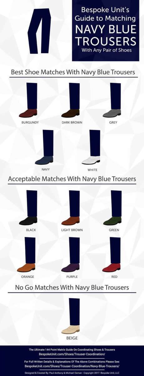 What Color Shoes With Navy Blue Pants