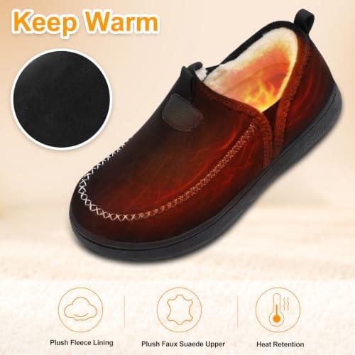 LeIsfIt Men's Moccasin Slippers