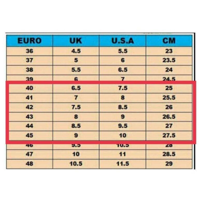 What Size Is 8.5 In European Shoes
