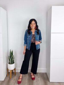 What To Wear With Black Wide Leg Trousers Female