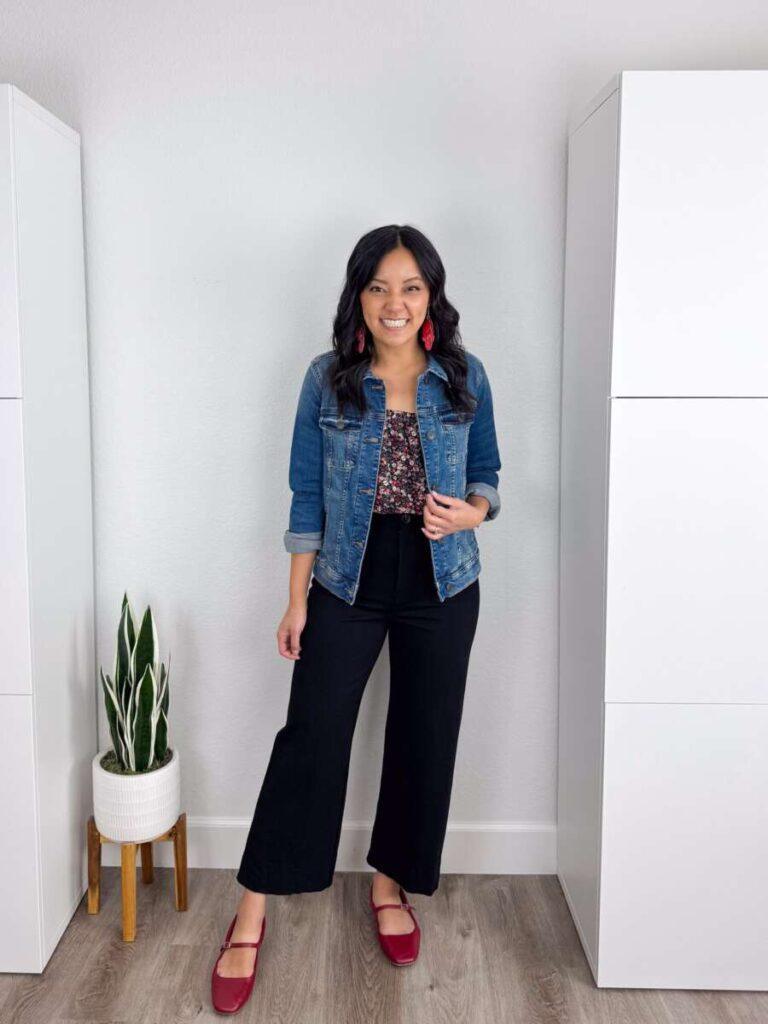What To Wear With Black Wide Leg Trousers Female