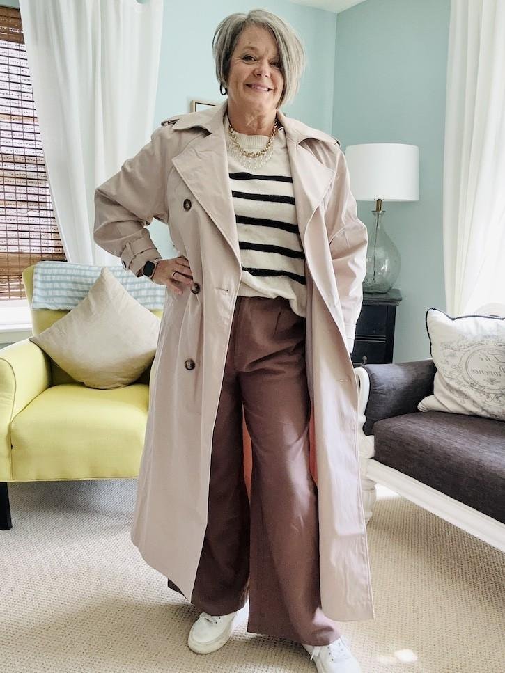 How To Style Brown Wide Leg Trousers